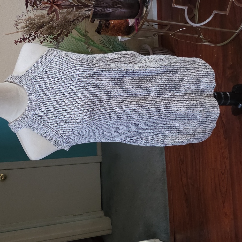 Gray Sleeveless Knit Dress